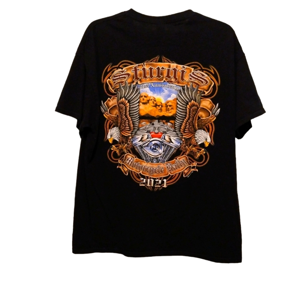 Sturgis Motorcycle Rally Size XL Mt. Rushmore 2021 Eagle Tribal T-Shirt